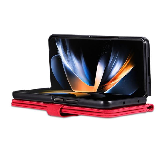 AZNS - AZNS Samsung Galaxy Z Fold5 Plånboksfodral Konstläder - Röd