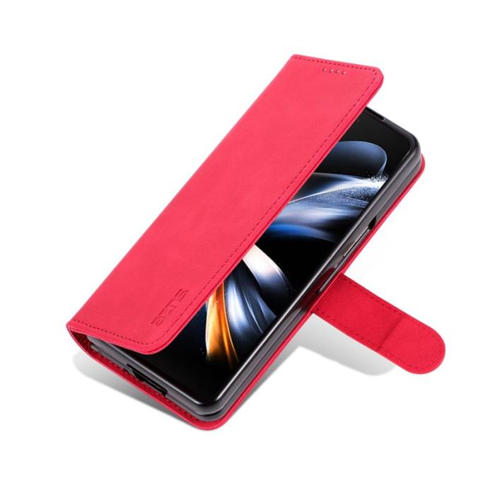 AZNS - AZNS Samsung Galaxy Z Fold5 Plånboksfodral Konstläder - Röd