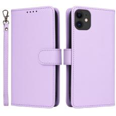 BETOPNICE - BETOPNICE iPhone 11 Pl&aring;nboksfodral Magnetiskt Detachable Konstl&auml;der - Lila