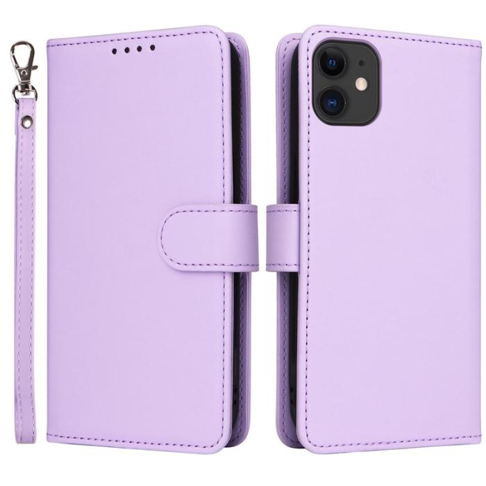 BETOPNICE - BETOPNICE iPhone 11 Plånboksfodral Magnetiskt Detachable Konstläder - Lila