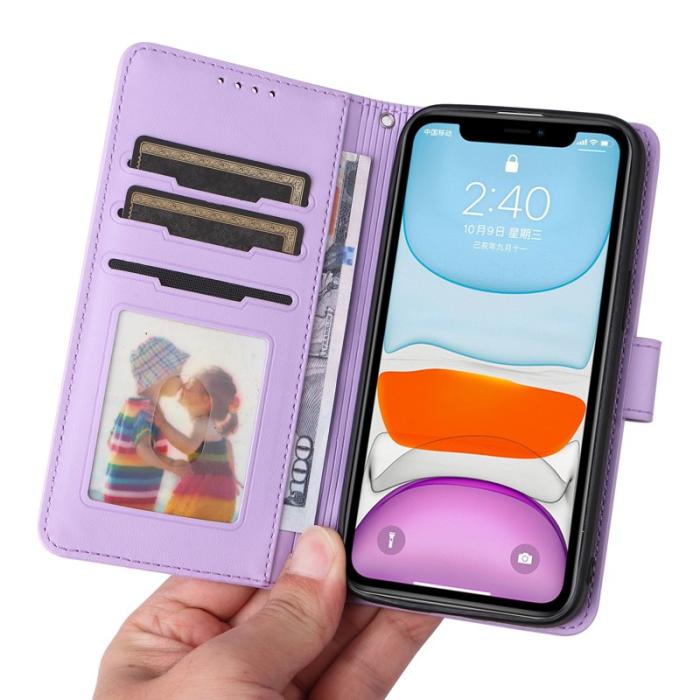 BETOPNICE - BETOPNICE iPhone 11 Plånboksfodral Magnetiskt Detachable Konstläder - Lila