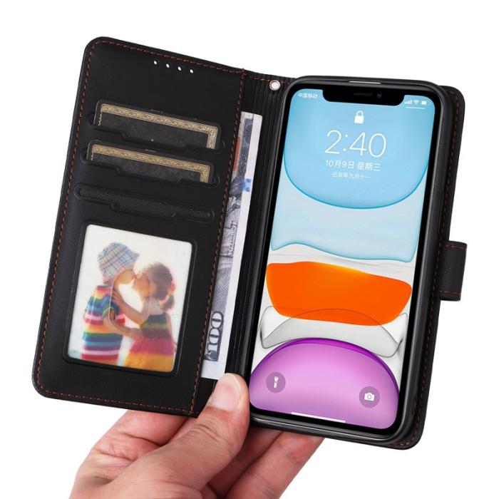 BETOPNICE - BETOPNICE iPhone 11 Plånboksfodral Magnetiskt Detachable Konstläder - Svart