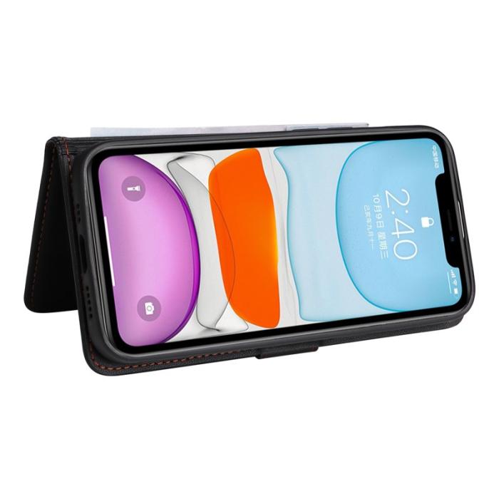 BETOPNICE - BETOPNICE iPhone 11 Plånboksfodral Magnetiskt Detachable Konstläder - Svart