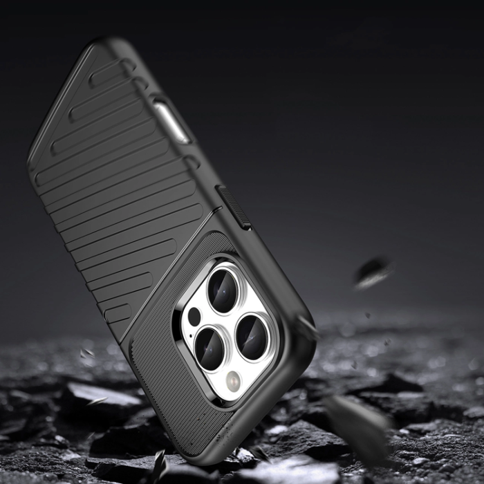 OEM - iPhone 16 Pro Max Mobilskal Silikon Thunder - Svart