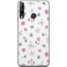 Gustaf - Mobilskal till Huawei P40 lite E med Blommor och fj&auml;rillar