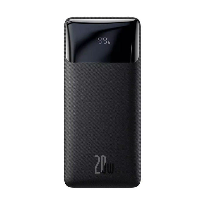 BASEUS - Baseus Digital Display Snabbladdare 10000mAh 20W - Svart