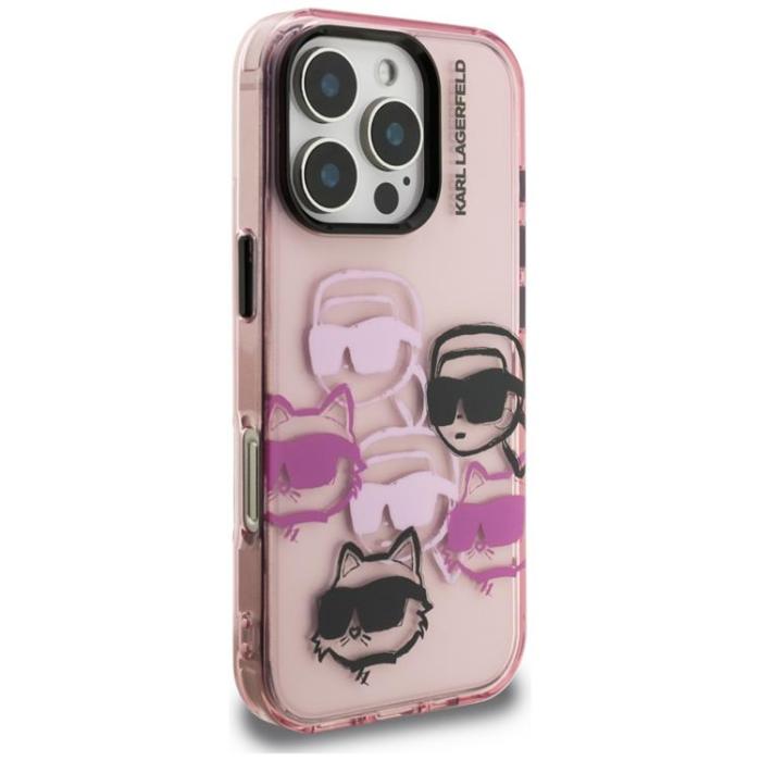 KARL LAGERFELD - Karl Lagerfeld iPhone 16 Pro Mobilskal IML Multi K&C Head - Rosa