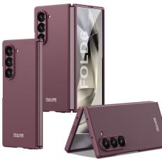 GKK - GKK Samsung Galaxy Z Fold6 Fodral &Auml;kta l&auml;der - Vinr&ouml;d