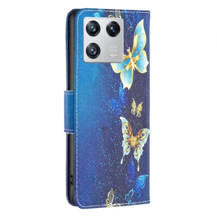 Taltech - Xiaomi 13 5G Plånboksfodral - Gyldne Sommarfugle