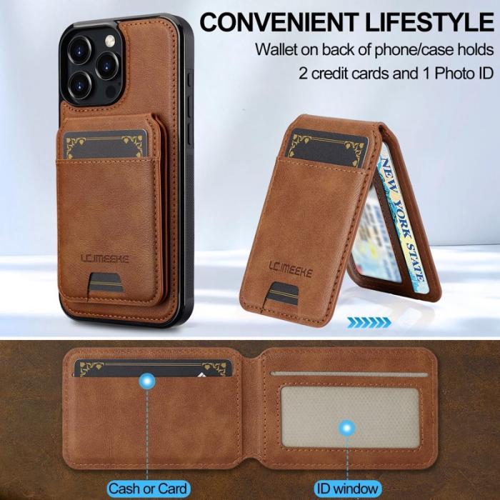 LC.imeeke - LC.IMEEKE L3 iPhone 16 Pro Fodral KonstLäder - Brun
