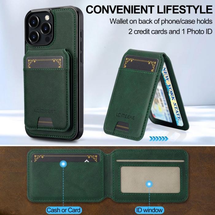 LC.imeeke - LC.IMEEKE L3 iPhone 16 Pro Fodral KonstLäder - Grön