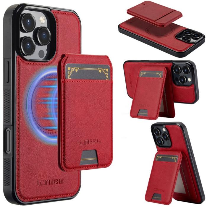 LC.imeeke - LC.IMEEKE L3 iPhone 16 Pro Fodral KonstLäder - Röd