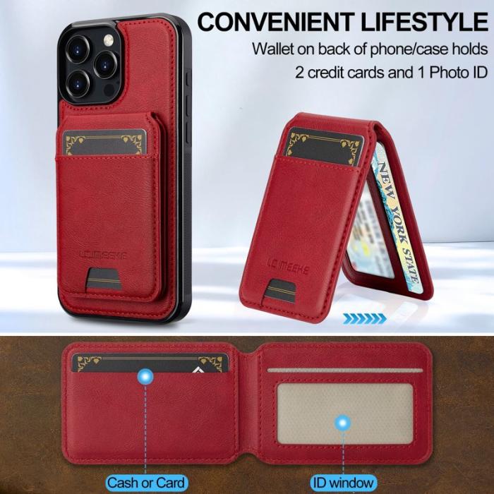 LC.imeeke - LC.IMEEKE L3 iPhone 16 Pro Fodral KonstLäder - Röd