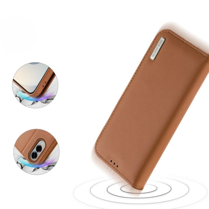 Dux Ducis - Dux Ducis Galaxy S25 Edge Plånboksfodral Äkta Läder Hivo