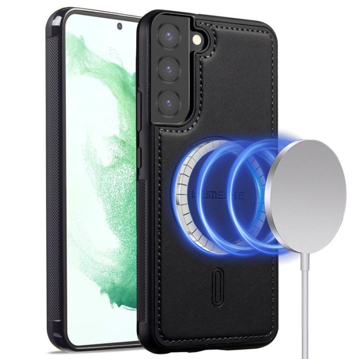LC.imeeke - LC.IMEEKE L6 Fodral KonstLäder Samsung Galaxy S21 FE 5G - Svart