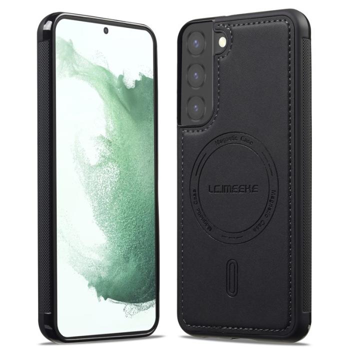 LC.imeeke - LC.IMEEKE L6 Fodral KonstLäder Samsung Galaxy S21 FE 5G - Svart