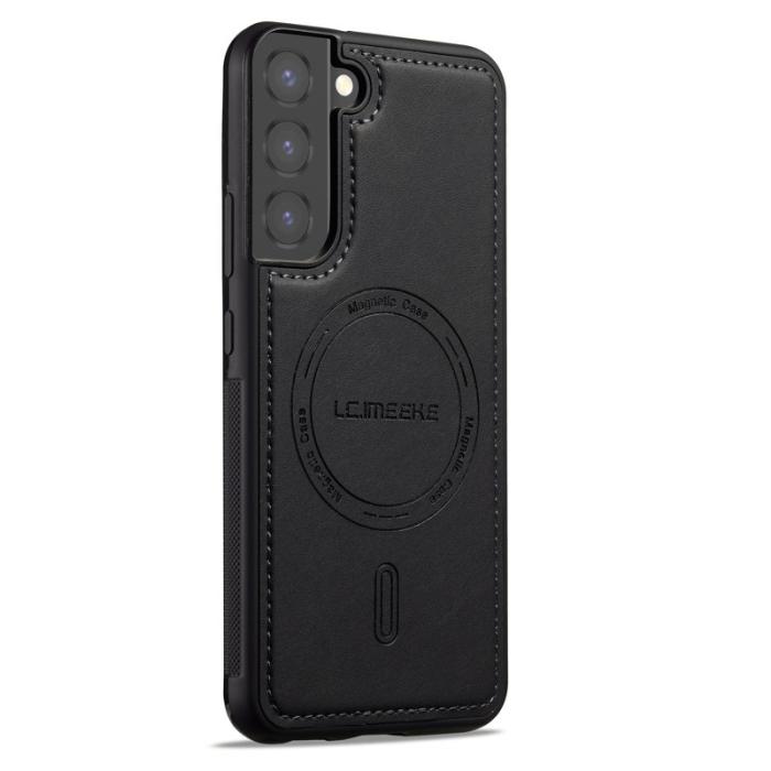 LC.imeeke - LC.IMEEKE L6 Fodral KonstLäder Samsung Galaxy S21 FE 5G - Svart