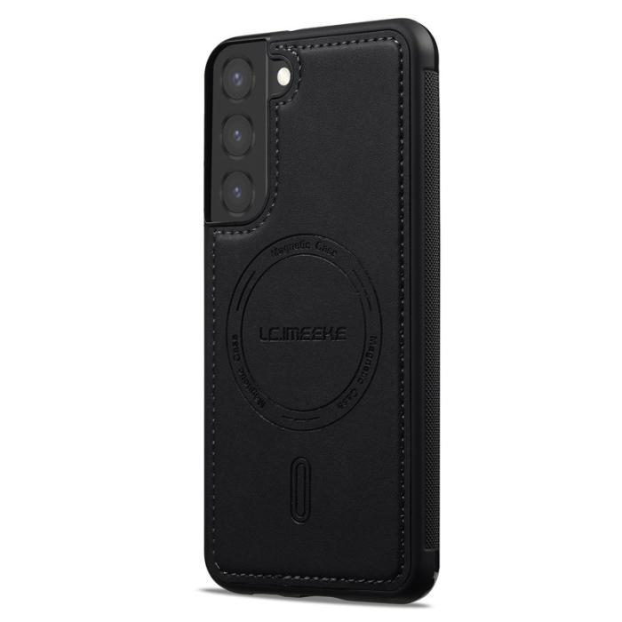 LC.imeeke - LC.IMEEKE L6 Fodral KonstLäder Samsung Galaxy S21 FE 5G - Svart