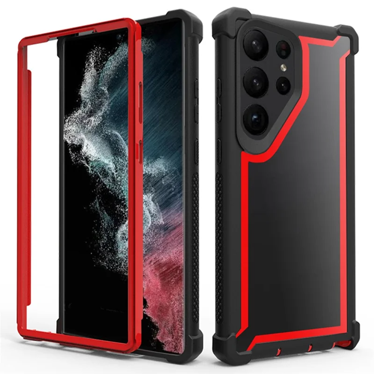 Galaxy S24 Ultra Mobilskal TPU + PC Shockproof (Svart/Röd) | 2353 | AlltMobil