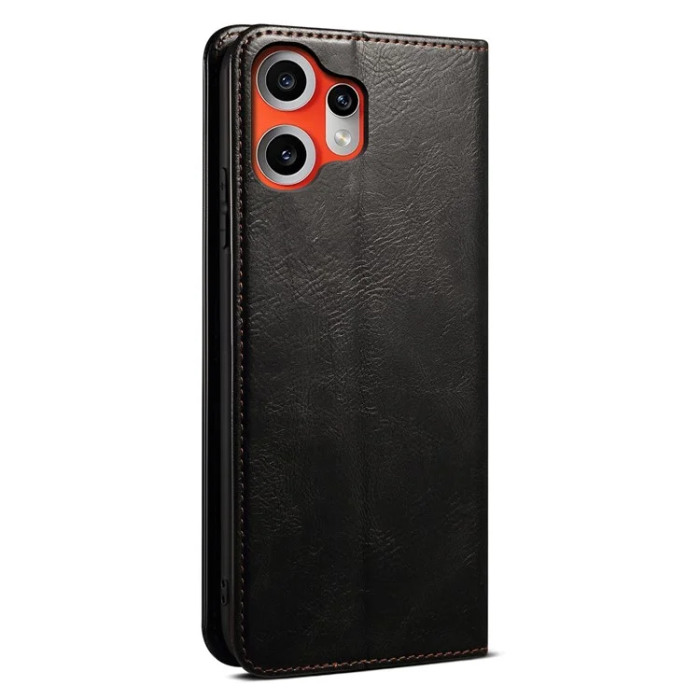 A-One Brand - Nothing CMF Phone 2 Pro Plånboksfodral Crazy Horse Texture - Svart
