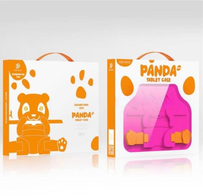 UTGATT1 - Dux Ducis Galaxy Tab A8 10.5 (2021) Skal Cartoon Panda EVA - Rosa