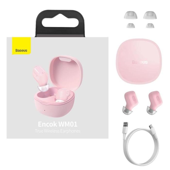 BASEUS - Baseus Trådlösa Hörlurar In-Ear TWS Bluetoot - Rosa