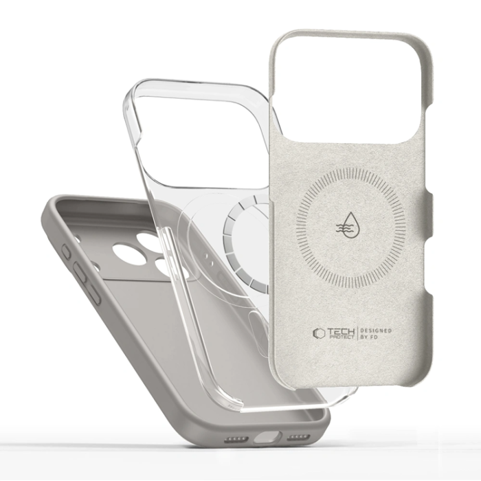Tech-Protect - Tech-Protect iPhone 17 Pro Mobilskal Magsafe Silikon - Stone Grå
