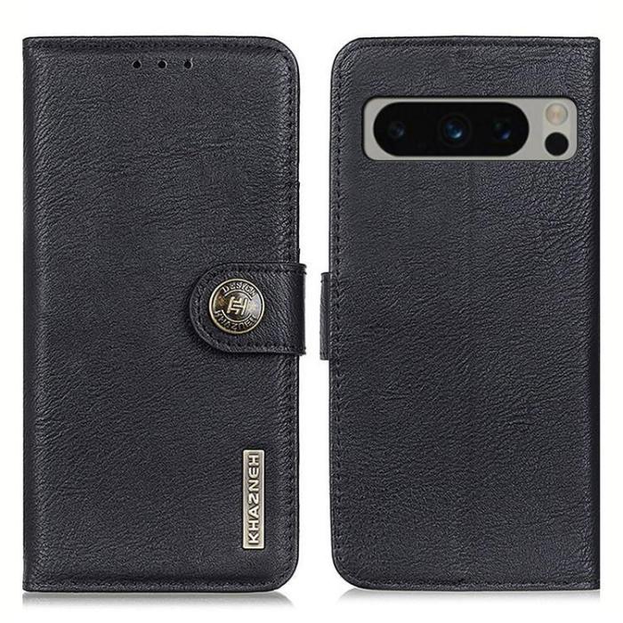 KHAZNEH - KHAZNEH Google Pixel 8 Plånboksfodral Cowhide - Svart