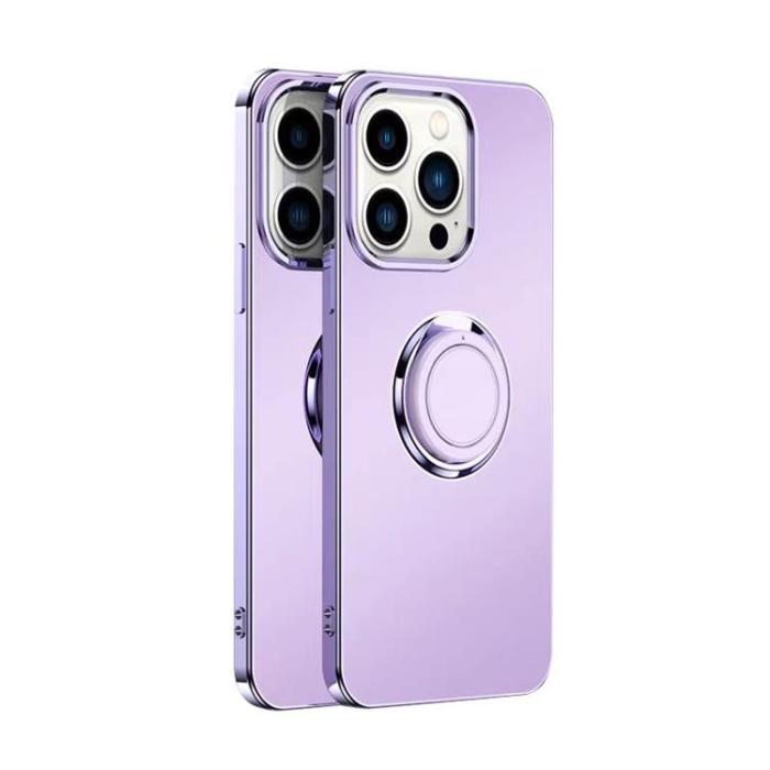 OEM - iPhone 14 Pro Mobilskal Ringhållare Electroplating Kickstand - Lila