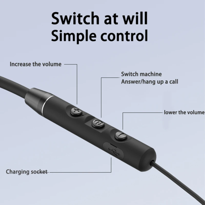 Lenovo - Lenovo QE03 Nackbands Hörlurar - Svart
