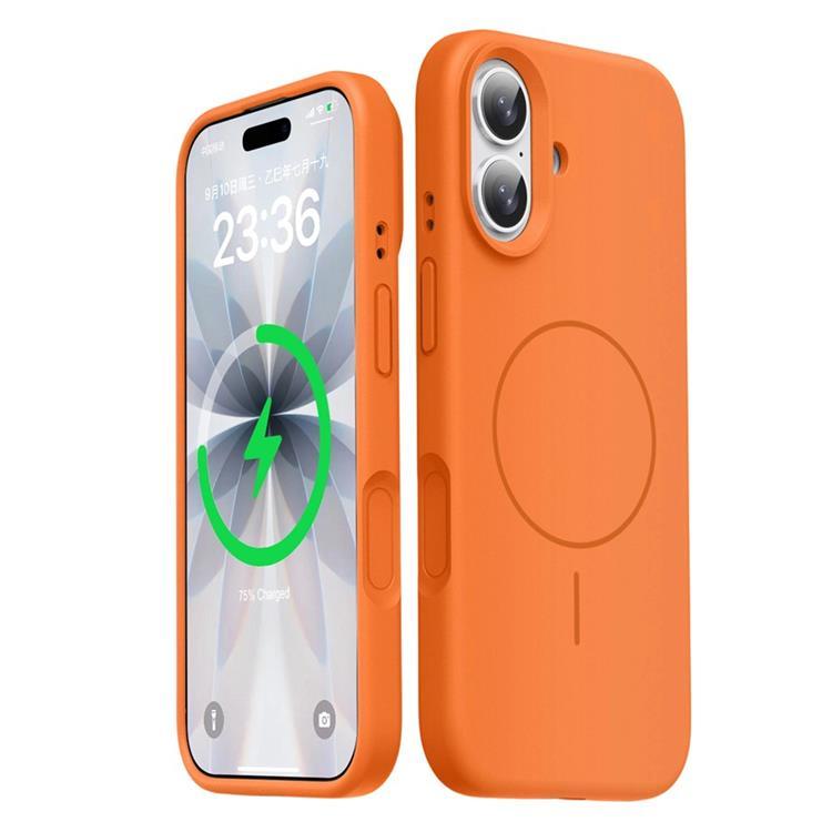 Mobilskal till iPhone 16 MagSafe Liquid Silikon - Orange (Orange) | 2353 | AlltMobil
