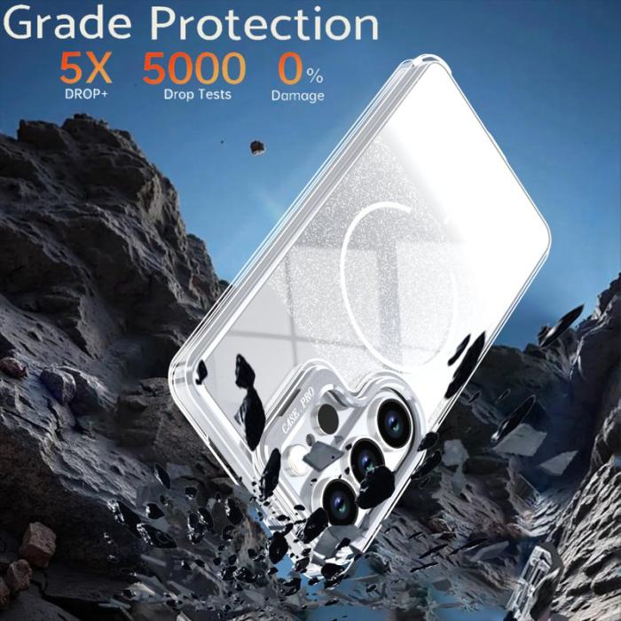 OEM - Samsung Galaxy S26 Ultra Skal Magnetiskt Gradient Glittrigt TPU - Vit