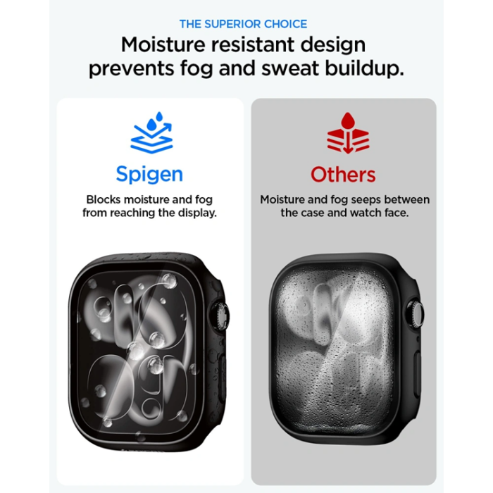 Spigen - Spigen Apple Watch 10/11 (46mm) Skal Skin Fit 360 - Svart