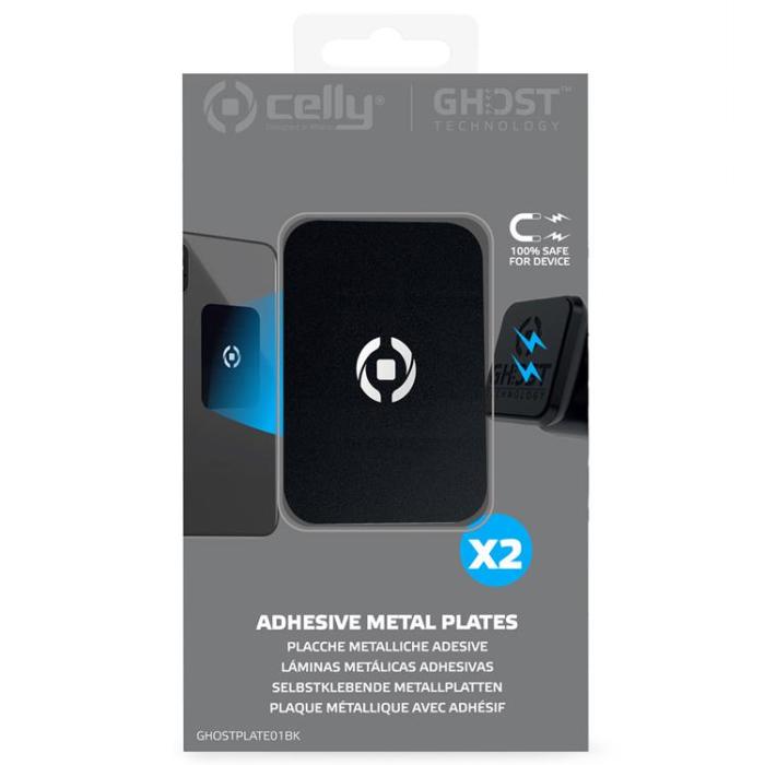 Celly  - CELLY Metallplattor för GHOST - serien 65 x 45mm 2-pack