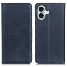 A-One Brand - iPhone 17 Plånboksfodral Äkta läder - Blå