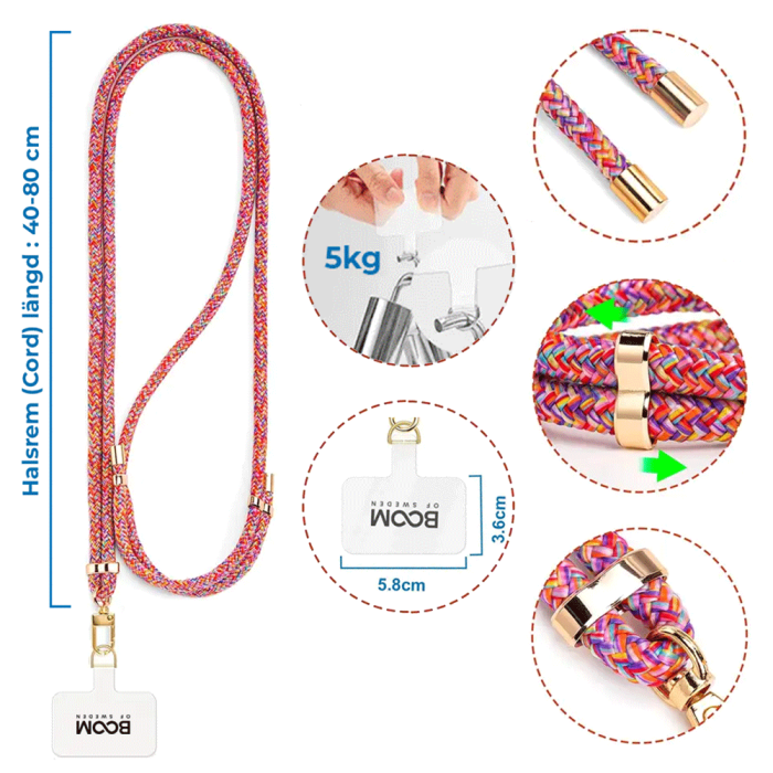 Boom of Sweden - Boom Galaxy S21 Plus Skal med Halsband - Grå