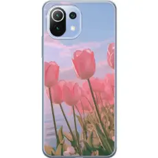 Gustaf - Mobilskal till Xiaomi Mi 11 Lite med Rosa Tulpaner