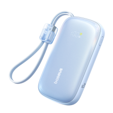 BASEUS - Baseus Powerbank 10000mAh 45W med USB-C till Lightning Kabel - Bl&aring;