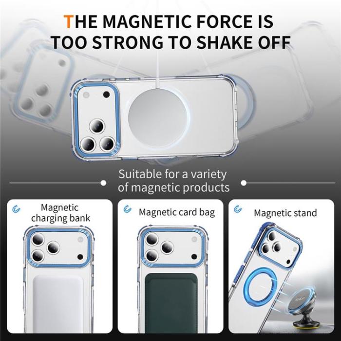 A-One Brand - iPhone 17 Pro Max Mobilskal MagSafe Anti Drop - Blå