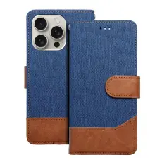 OEM - iPhone 16 Plus Plånboksfodral Jeans - Blå