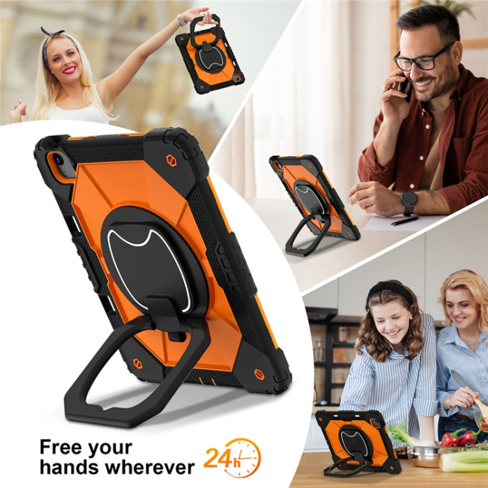 A-One Brand - iPad Air 13(2025/2024) Skal Kickstand - Svart/Orange