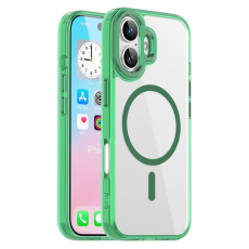 A-One Brand - iPhone 17 Mobilskal MagSafe TPU+PC Transparent - Grön