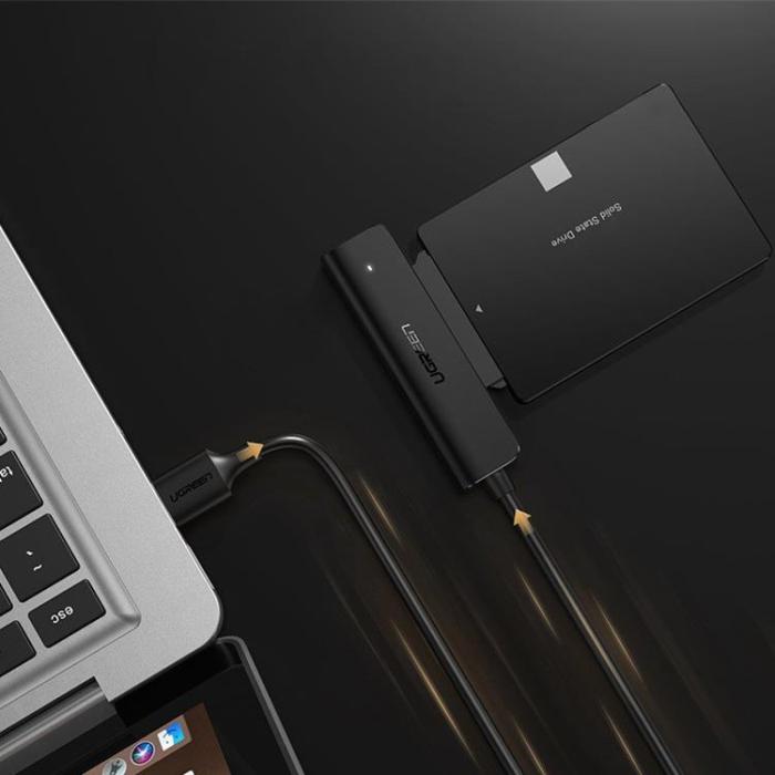 Ugreen - Ugreen Adapter 2.5'' SATA III 3.0 HDD SSD USB 3.2 - Svart