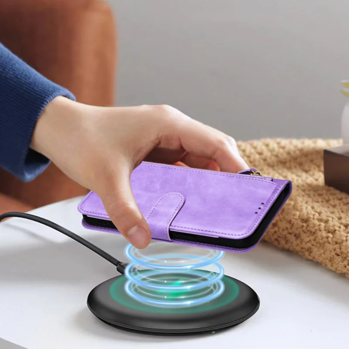 A-One Brand - Sony Xperia 10 VII Plånboksfodral Zipper Pocket - Lila