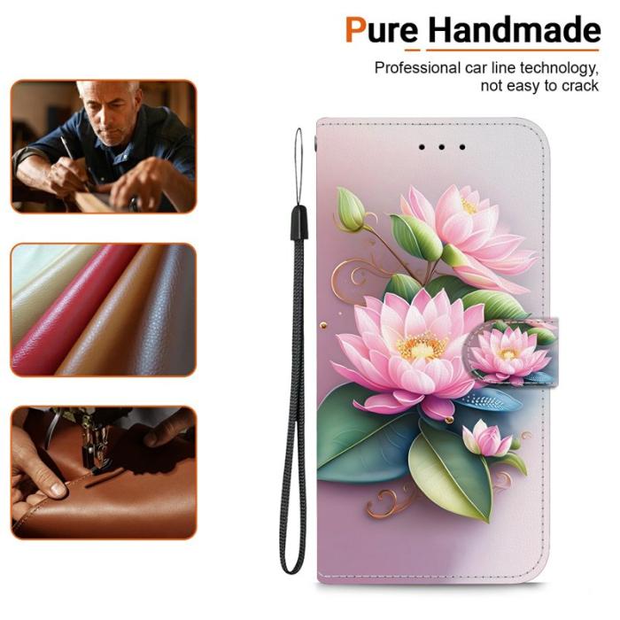 OEM - Samsung Galaxy S26 / S26 Pro Plånboksfodral Mönstertryck Konstläder - Lotus