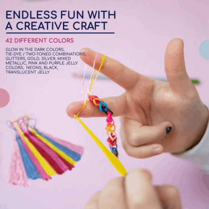 A-One Brand - Loom bands pysselset - 28 olika färger - 11000 st