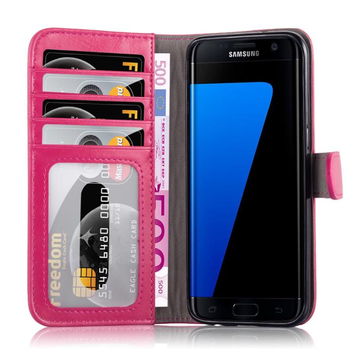 CoveredGear - CoveredGear Signature Plånboksfodral till Samsung Galaxy S7 Edge - Rosa