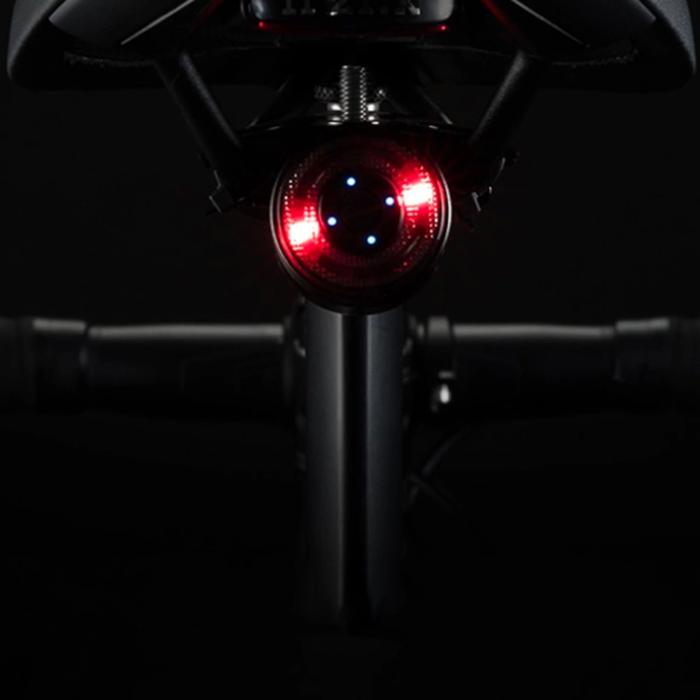 Rockbros - Rockbros Q1 Bakre cykelljus 7 färger LED micro USB - Svart