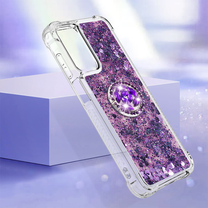 A-One Brand - Galaxy A17/A26 Mobilskal Kickstand Quicksand TPU - Mörklila