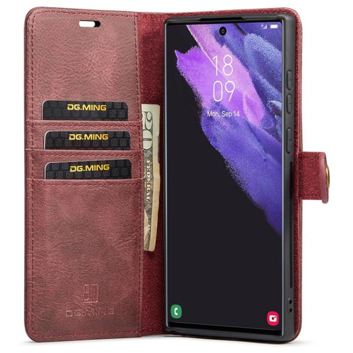 DG.MING - DG.MING 2 in 1 Detachable Fodral Galaxy S22 Ultra - Röd